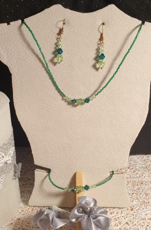 Parure toupies en purs cristaux