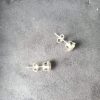 Boucles d oreilles de cristaux sertis