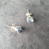 Boucles d oreilles de cristaux sertis