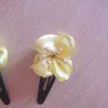 Pinces clip en satin et perles