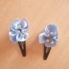 Pinces clip en satin et perles