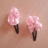 Pinces clip en satin et perles