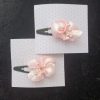 Pinces clip en satin et perles