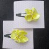 Pinces clip en satin et perles
