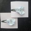 Pinces clip en satin et perles