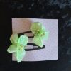 Pinces clip en satin et perles