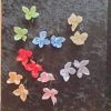 Pinces clip en satin et perles