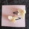 Pinces clip en satin et perles
