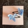 Pinces clip en satin et perles