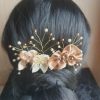 Peigne de mariée en satin et perles