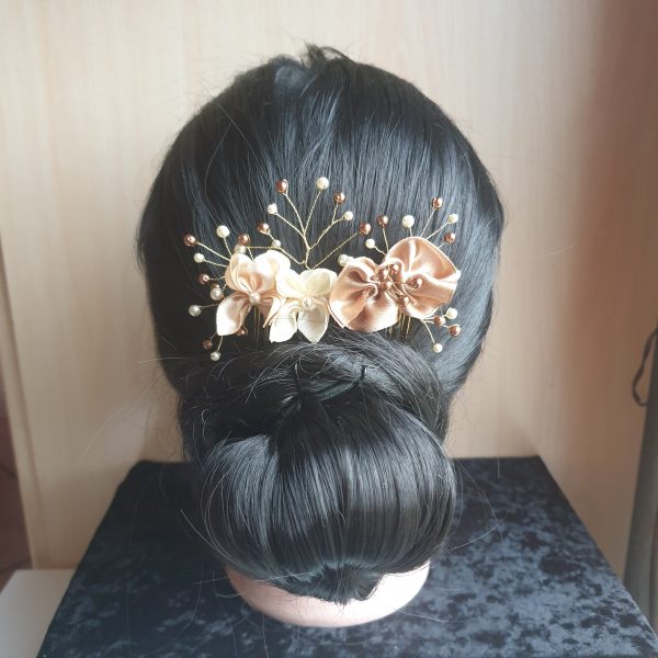Peigne de mariée en satin et perles