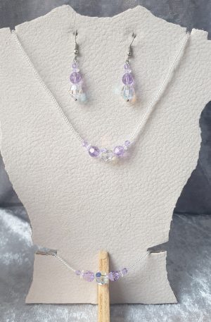Parure rondes en purs cristaux