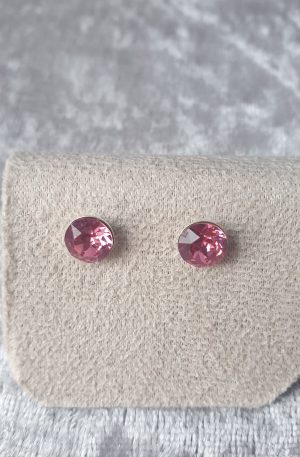 Boucles d oreilles de cristaux sertis