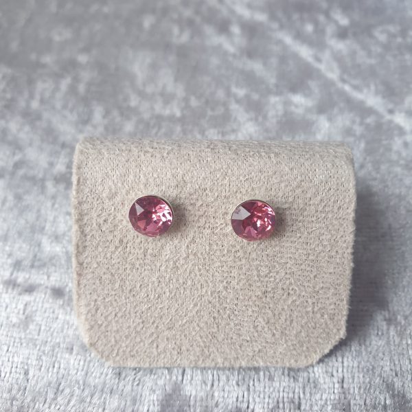 Boucles d oreilles de cristaux sertis