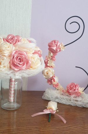 Ensemble mariage en satin