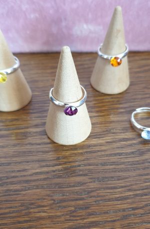 Bague ajustable en cristal