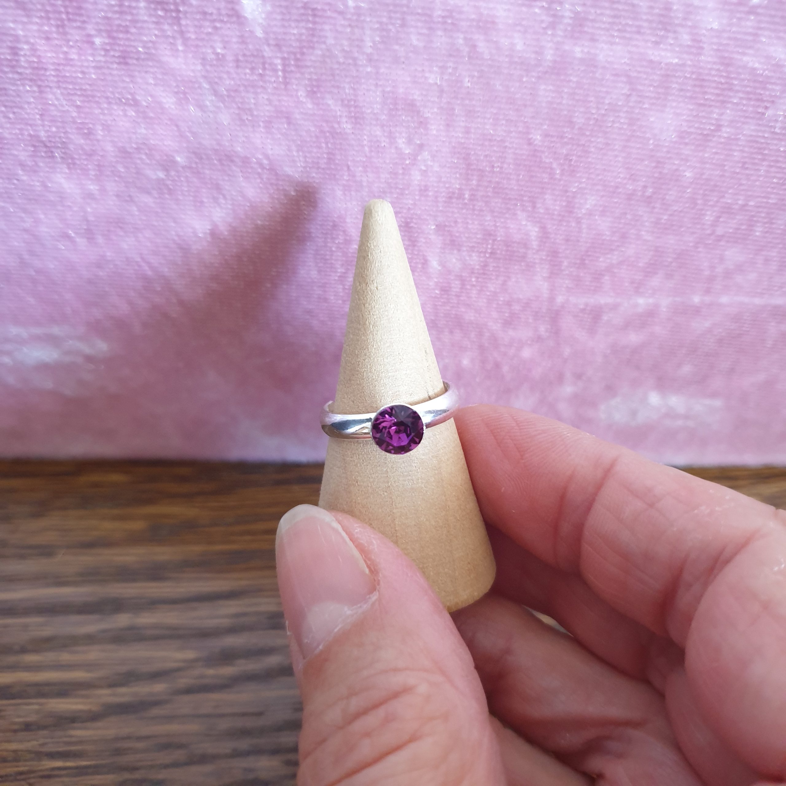 Bague ajustable en cristal