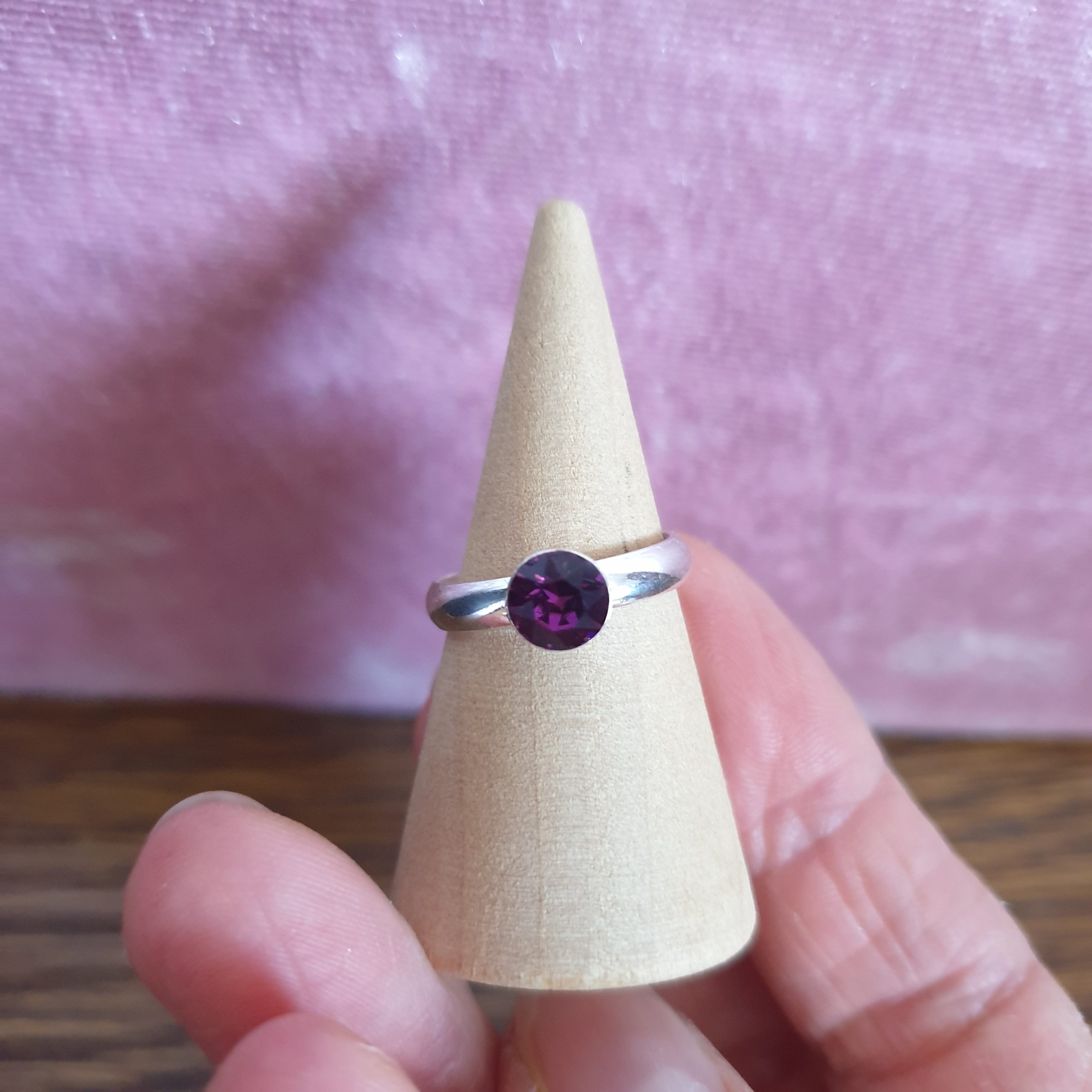 Bague ajustable en cristal