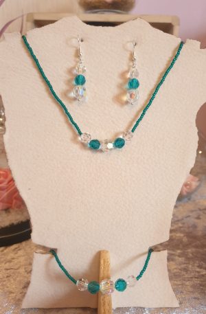 Parure rondes en purs cristaux