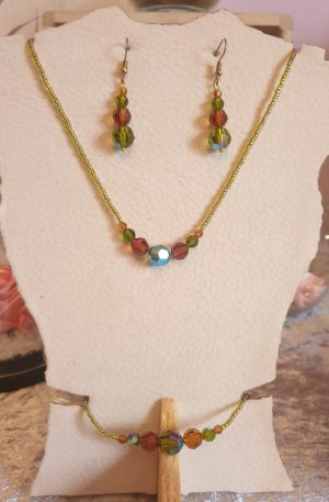 Parure rondes en purs cristaux