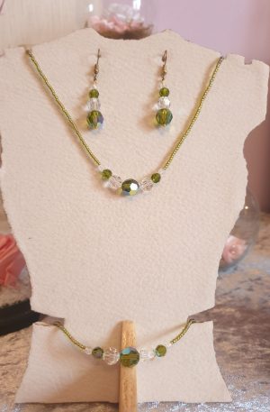 Parure rondes en purs cristaux
