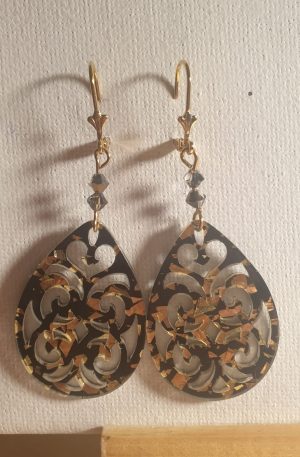 Boucles d'oreilles créoles en résine