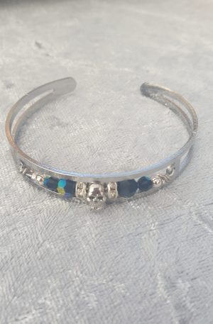 Bracelet jonc avec cristaux