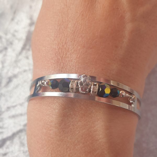 Bracelet jonc avec cristaux