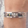 Bracelet jonc avec cristaux