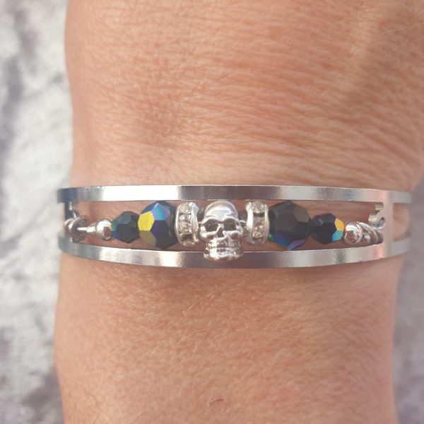 Bracelet jonc avec cristaux