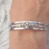 Bracelet jonc avec cristaux