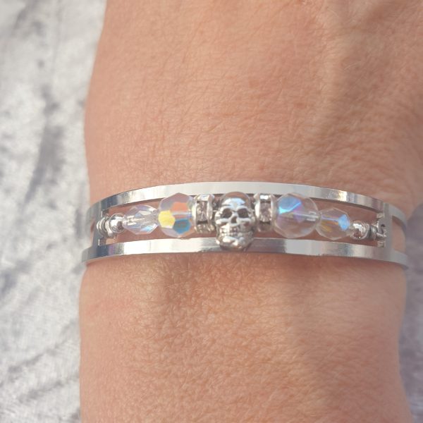 Bracelet jonc avec cristaux