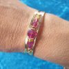 Bracelet jonc avec cristaux