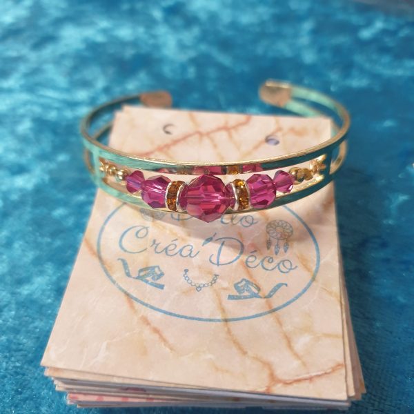 Bracelet jonc avec cristaux