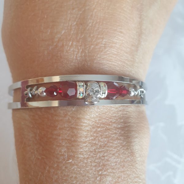 Bracelet jonc avec cristaux