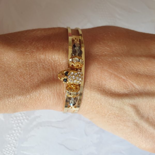 Bracelet jonc avec cristaux