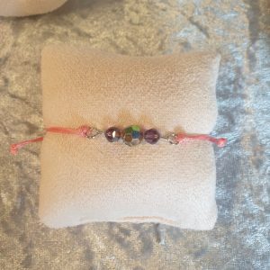 Bracelet de cristaux et coton ciré