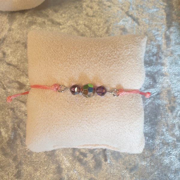 Bracelet de cristaux et coton ciré