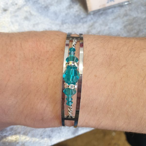 Bracelet jonc avec cristaux