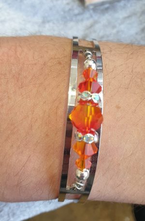 Bracelet jonc doré ou argenté