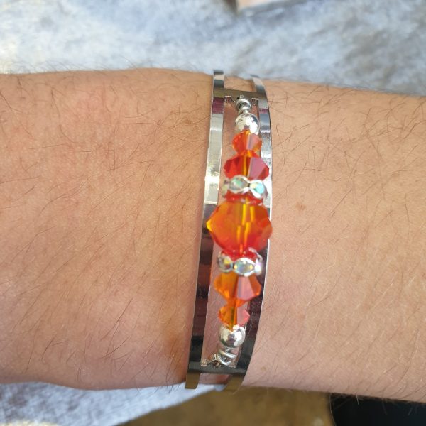 Bracelet jonc avec cristaux