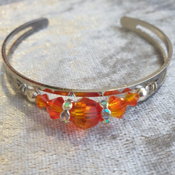 Bracelet jonc avec cristaux