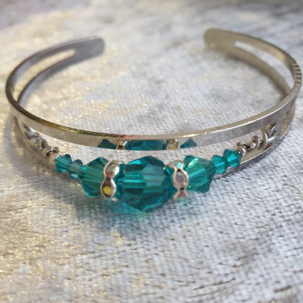 Bracelet jonc avec cristaux