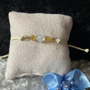 Bracelet de cristaux et coton ciré