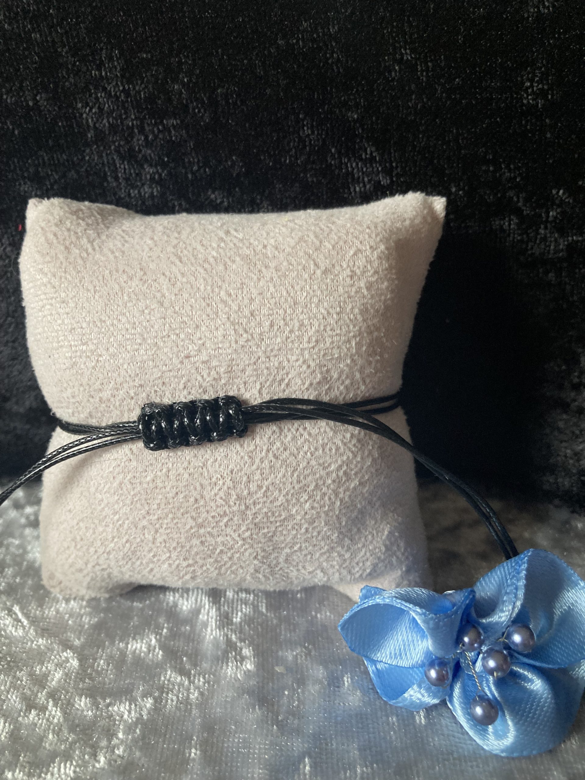 Bracelet de cristaux et coton ciré
