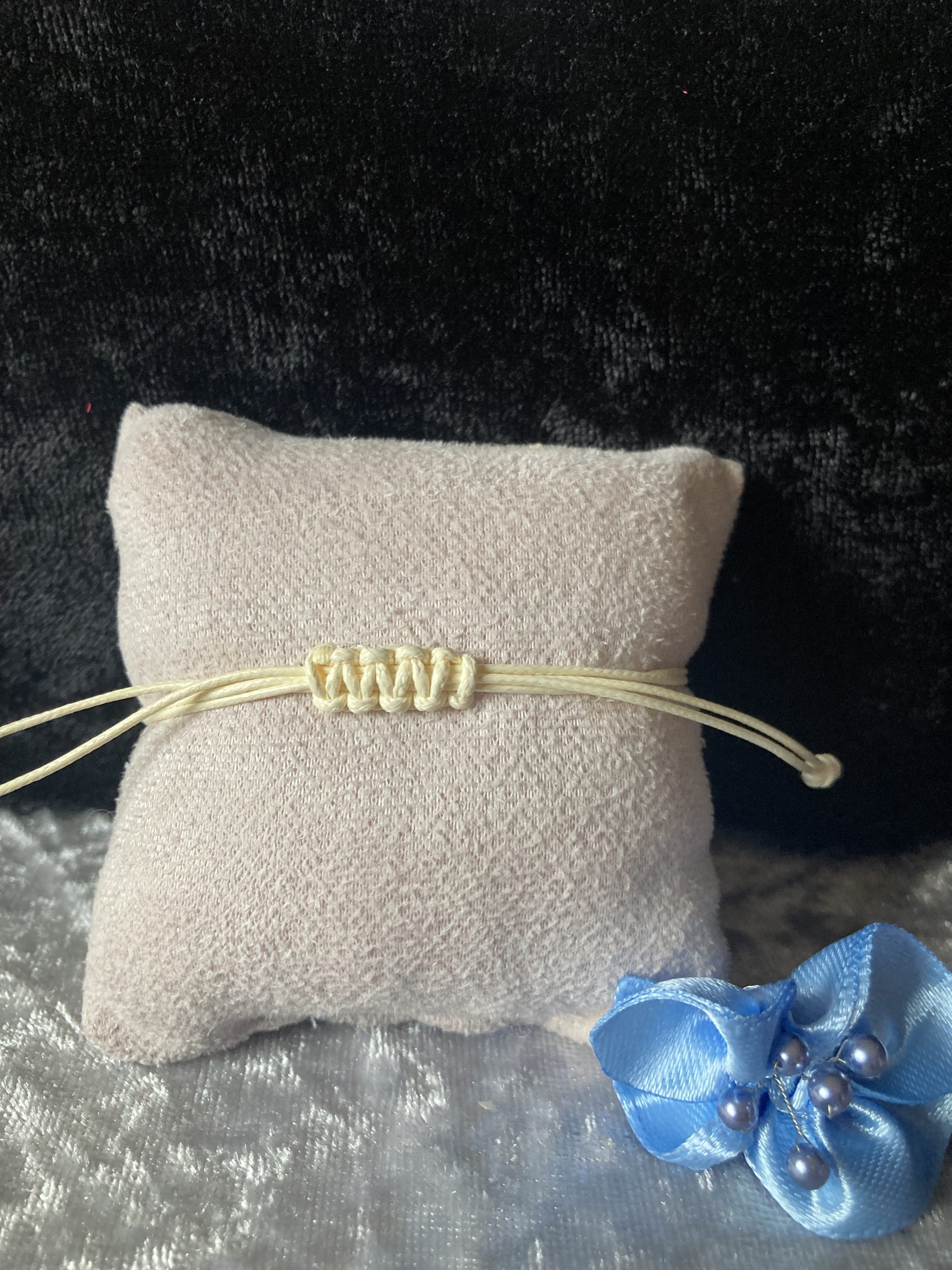 Bracelet de cristaux et coton ciré