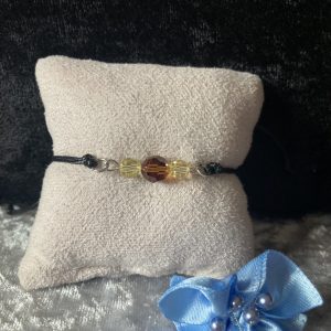 Bracelet de cristaux et coton ciré