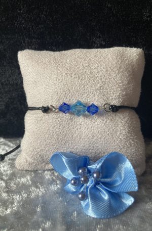 Bracelet de cristaux et coton ciré