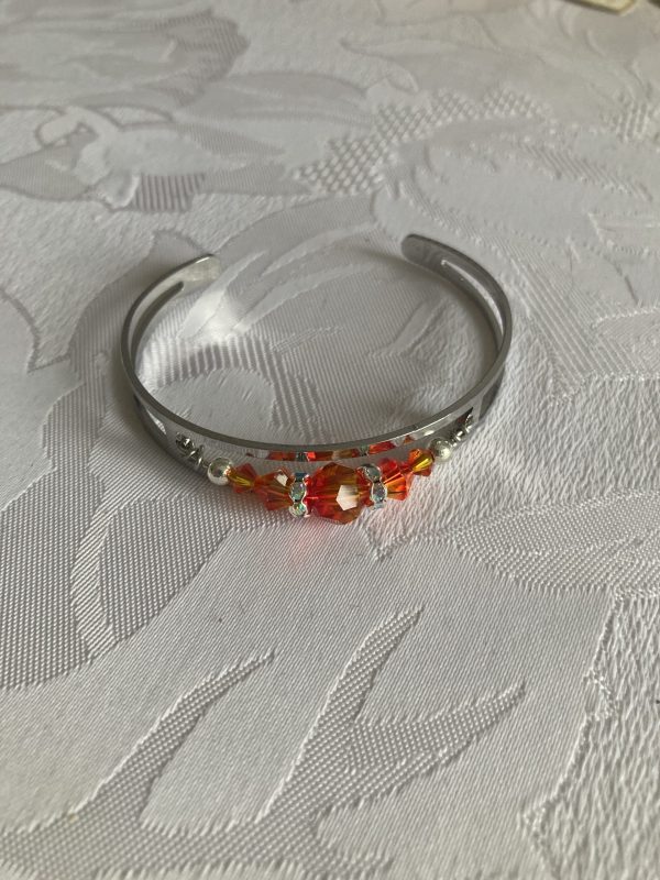 Bracelet jonc avec cristaux