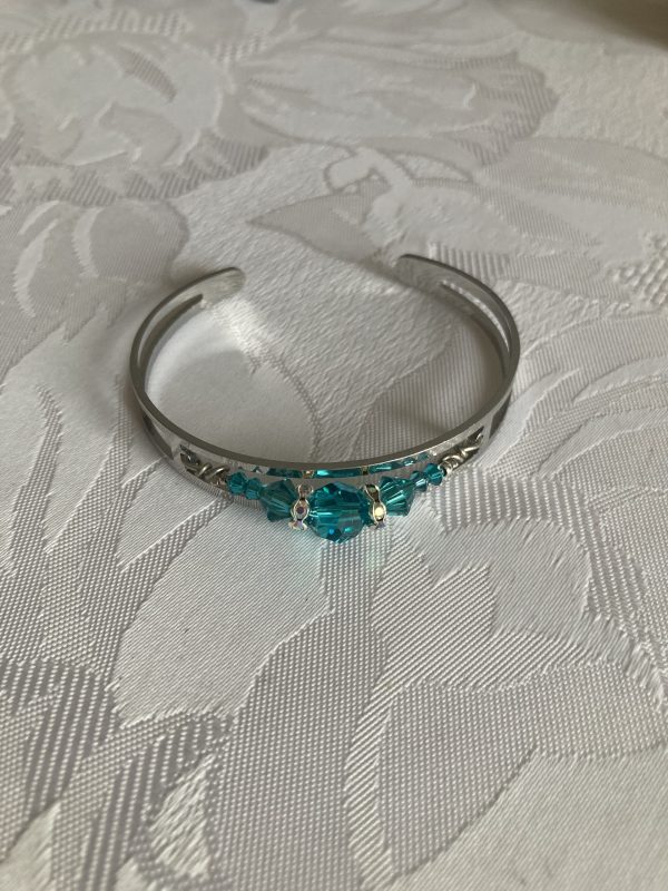 Bracelet jonc avec cristaux